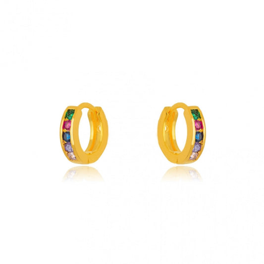 Mini Créoles Colorées Micro Zircon
