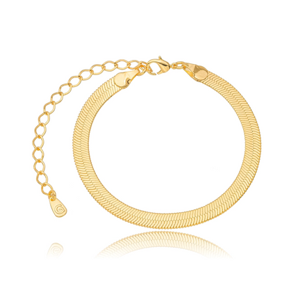 Flat Snake Herringbone Bracelet