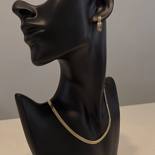 Collier à Chevrons Serpent Plat