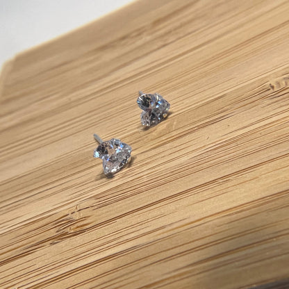 Boucles d'oreilles coeur zircon