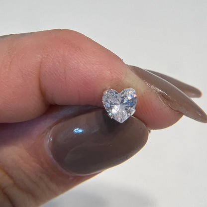 Boucles d'oreilles coeur zircon