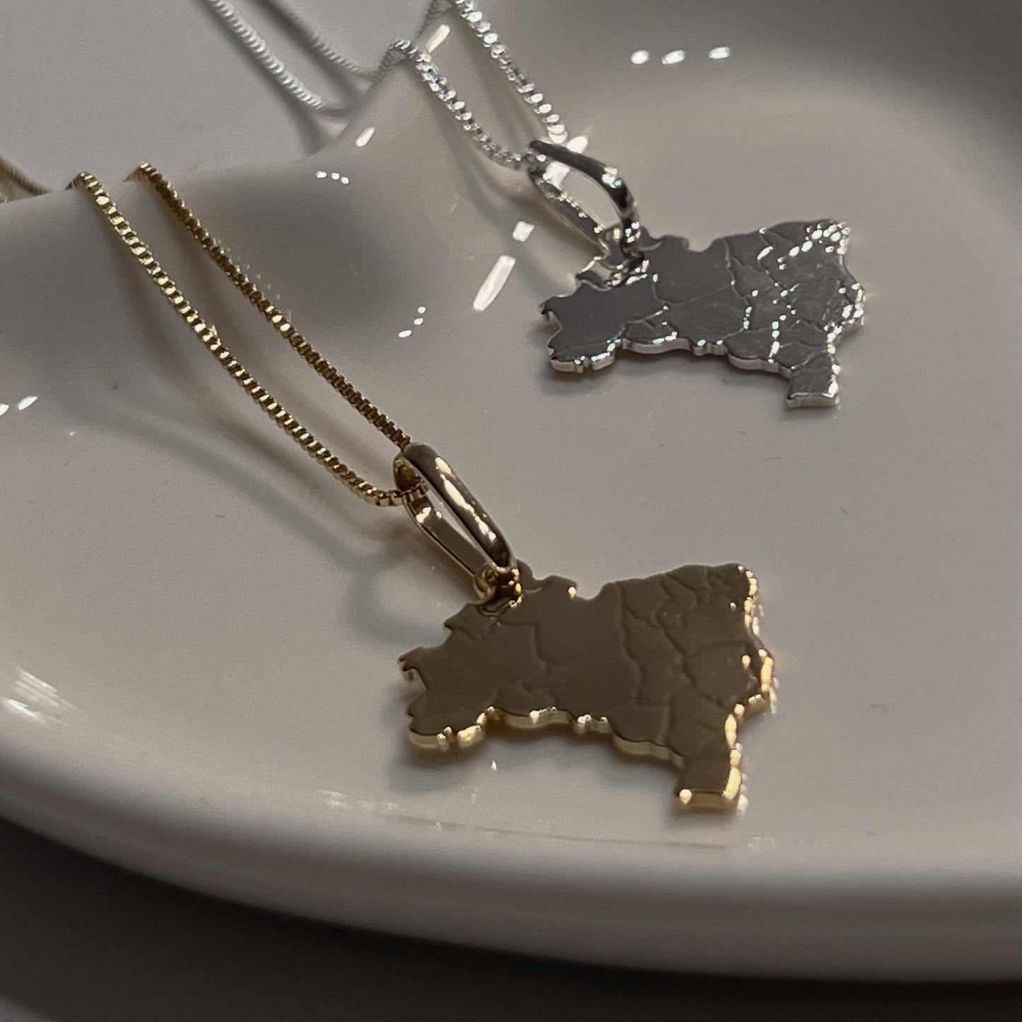 Mapa do Brasil Necklace